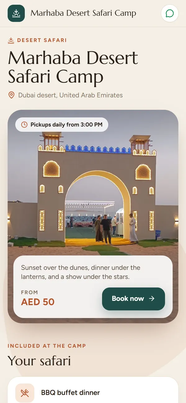 Marhaba Desert Safari Camp — home