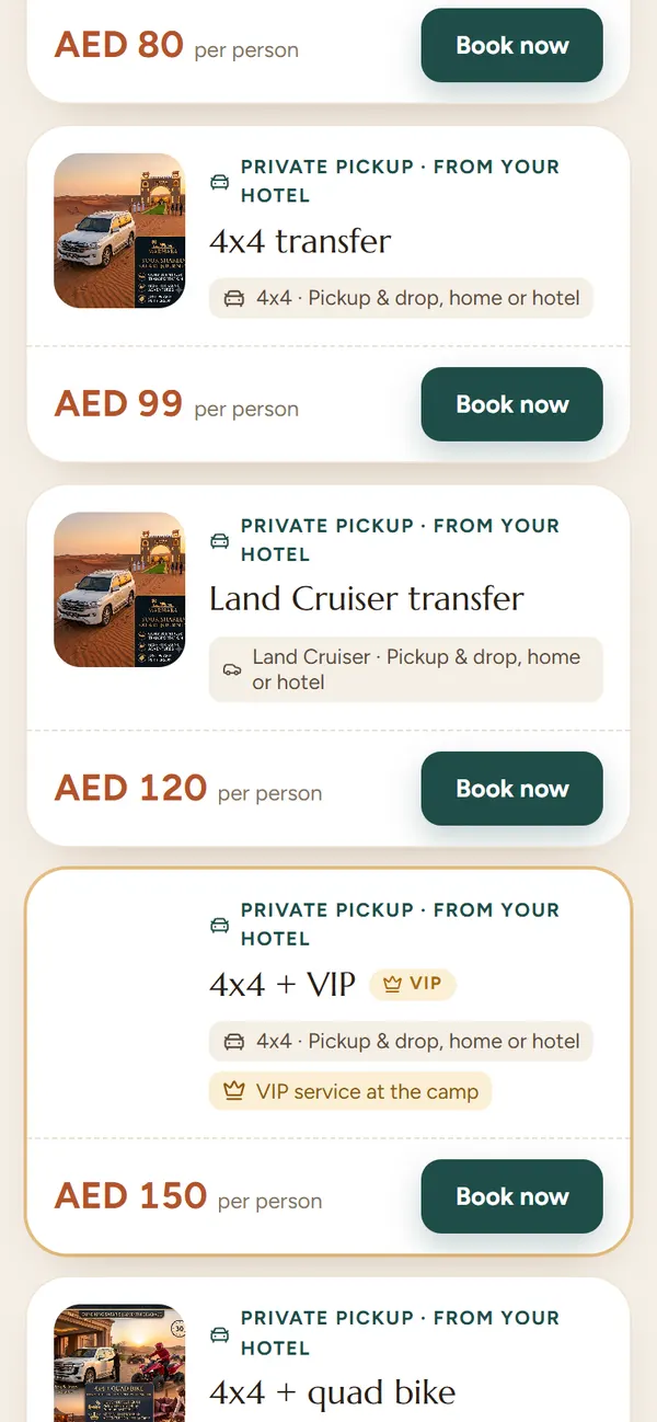 Marhaba Desert Safari Camp — bookings